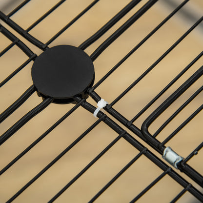 Small Animal Cage Pet Playpen with 27 Panels and Customizable Shape for Guinea Pigs Rabbits Chinchillas 140x70x90 cm Transparent