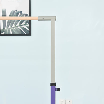 Kids Gymnastics Bar for +3 Years Height Adjustable Training Bar 92-150 cm Horizontal Gymnastics Bar Load 75 kg 194x121x150 cm Purple