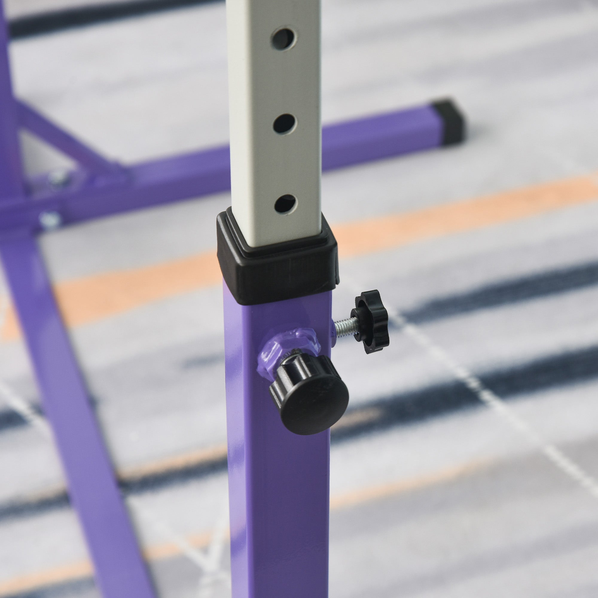 Kids Gymnastics Bar for +3 Years Height Adjustable Training Bar 92-150 cm Horizontal Gymnastics Bar Load 75 kg 194x121x150 cm Purple