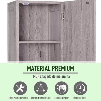 High Cabinet Auxiliary Furniture for Bathroom with Large Storage Space with Open and Closed Areas 30x32x172.5 cm