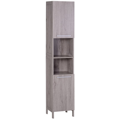 High Cabinet Auxiliary Furniture for Bathroom with Large Storage Space with Open and Closed Areas 30x32x172.5 cm