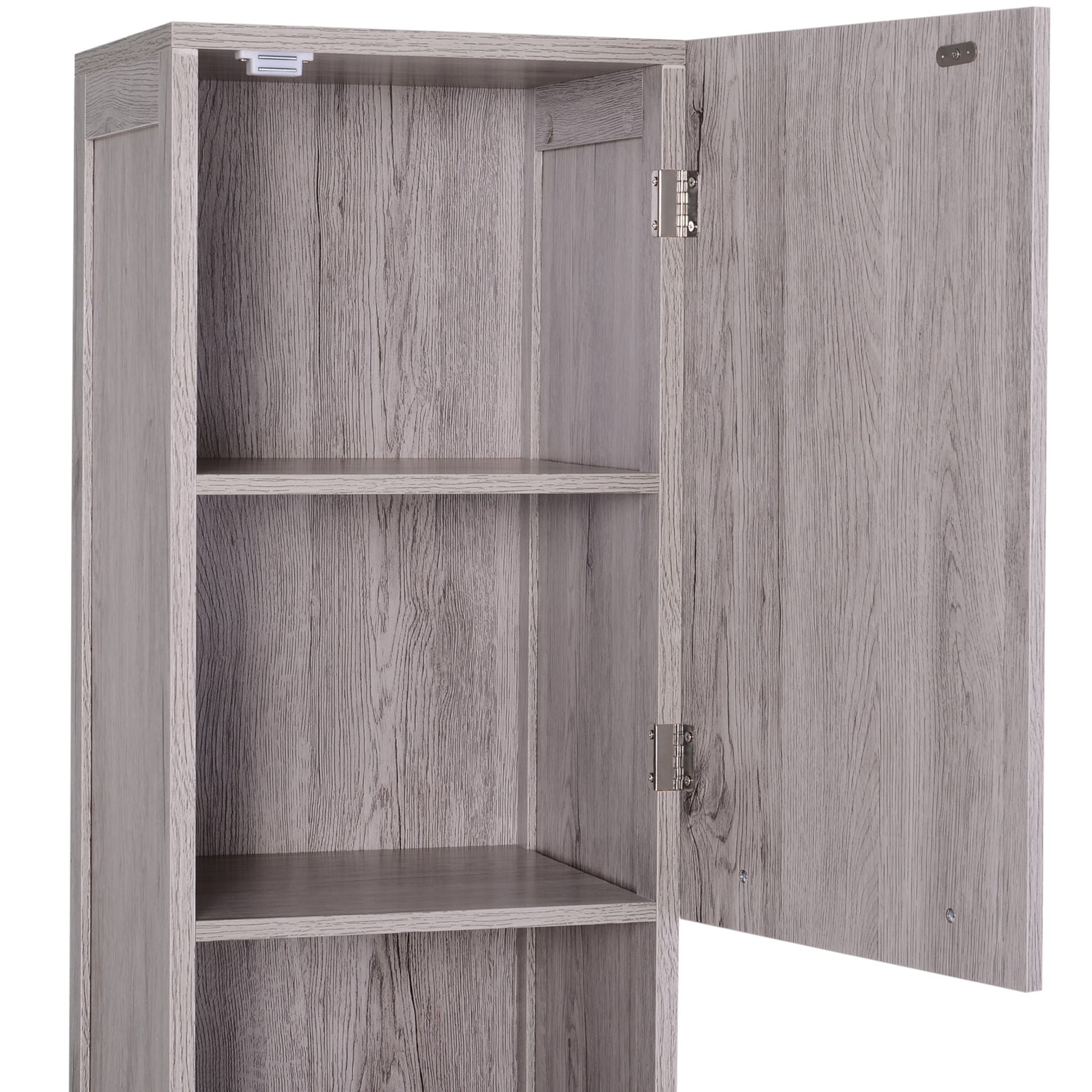 High Cabinet Auxiliary Furniture for Bathroom with Large Storage Space with Open and Closed Areas 30x32x172.5 cm