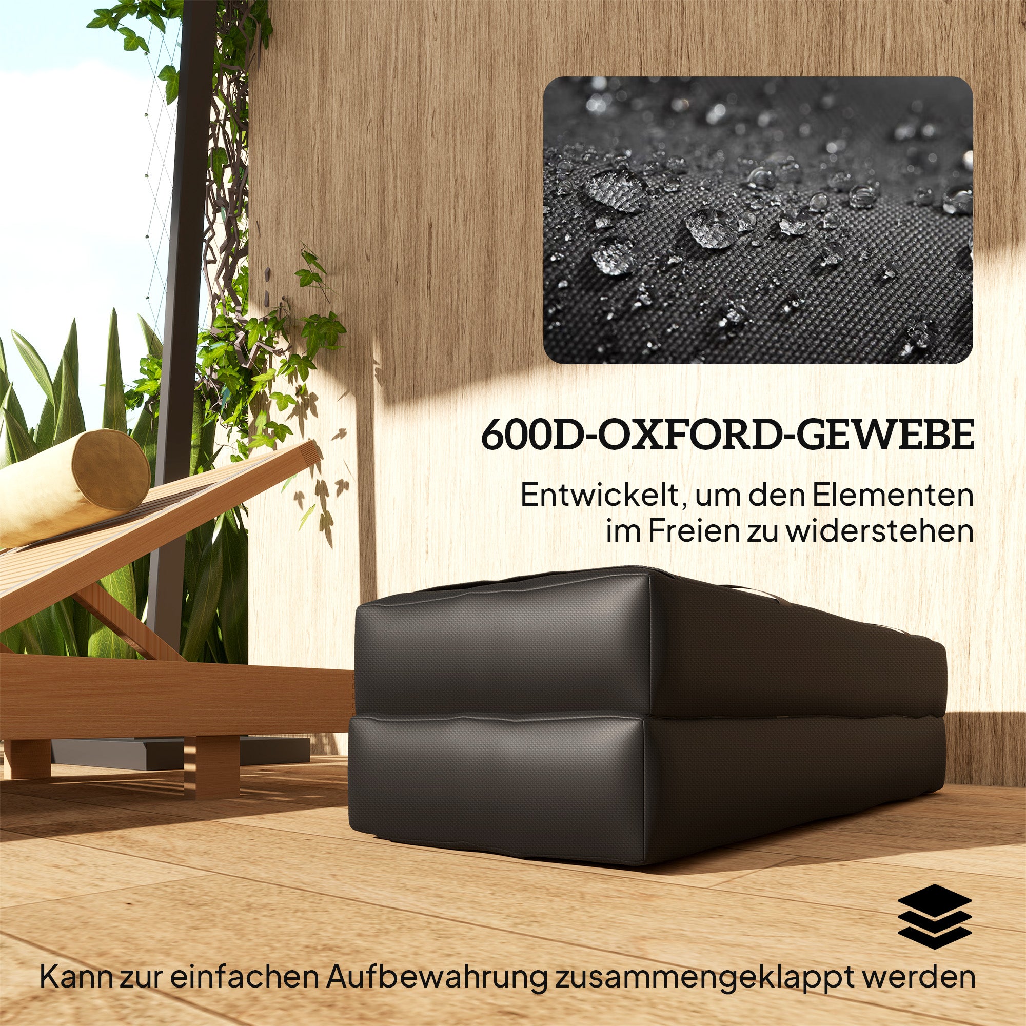 2 Pack Sandbags for Sunshade Fillable up to 25 kg Sandbag for Umbrella Stand 600D Oxford Weighted for filling Weighting Sunshade Base for Outdoor Umbrella Stand Black