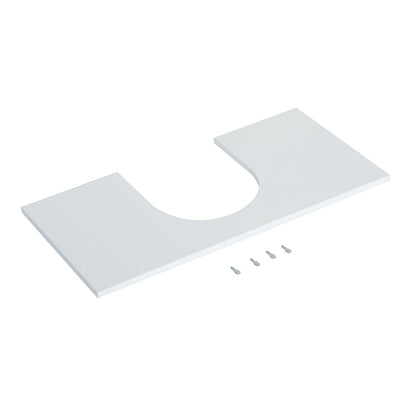 Bathroom Cabinet with 2 Doors and Shelves 60x30x56cm Modern White Wood Design