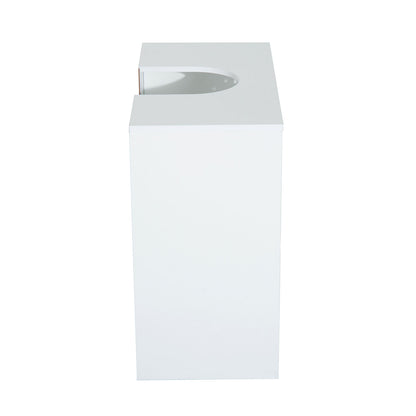 Bathroom Cabinet with 2 Doors and Shelves 60x30x56cm Modern White Wood Design
