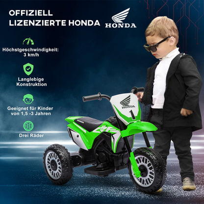 Kid's Electric Motorcycle Electric Motorcycle with Horn, Startup Music, Children's Electric Bike for Kids 1.5-3 Years Green