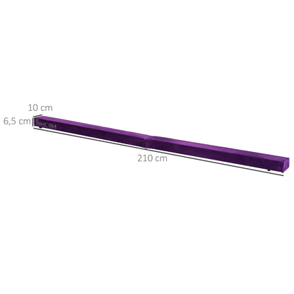 Balance Beam 210cm Foldable Gymnastics Balance Beam for Kids and Adults Beam Gymnastics, Training Equipment Balancing Beam for Home Fitness Training Gymnastics, Purple