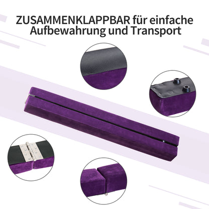 Balance Beam 210cm Foldable Gymnastics Balance Beam for Kids and Adults Beam Gymnastics, Training Equipment Balancing Beam for Home Fitness Training Gymnastics, Purple