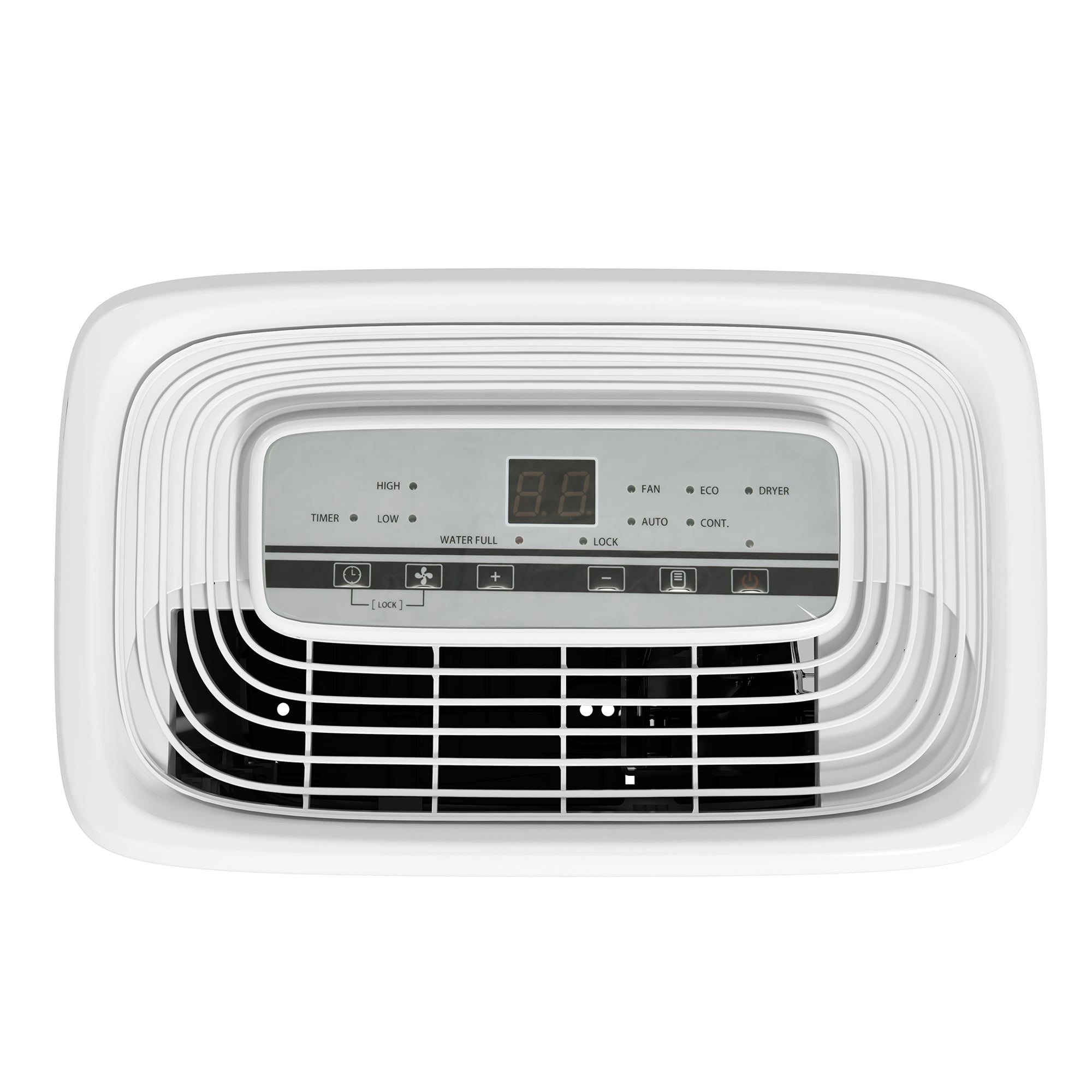 Electric Dehumidifier 12L/Day Water Tank 1.5L Silent Dehumidifier with 4 Modes 2 Speeds Wheels LED Display Timer for 10-25 m² White