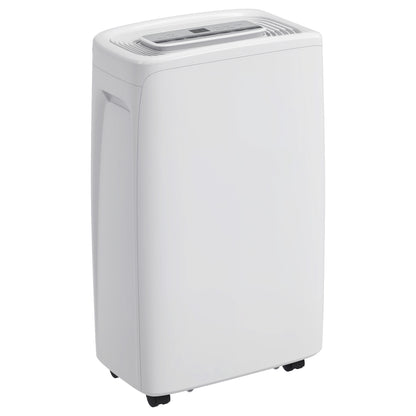 Electric Dehumidifier 12L/Day Water Tank 1.5L Silent Dehumidifier with 4 Modes 2 Speeds Wheels LED Display Timer for 10-25 m² White