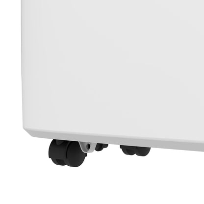 Electric Dehumidifier 12L/Day Water Tank 1.5L Silent Dehumidifier with 4 Modes 2 Speeds Wheels LED Display Timer for 10-25 m² White