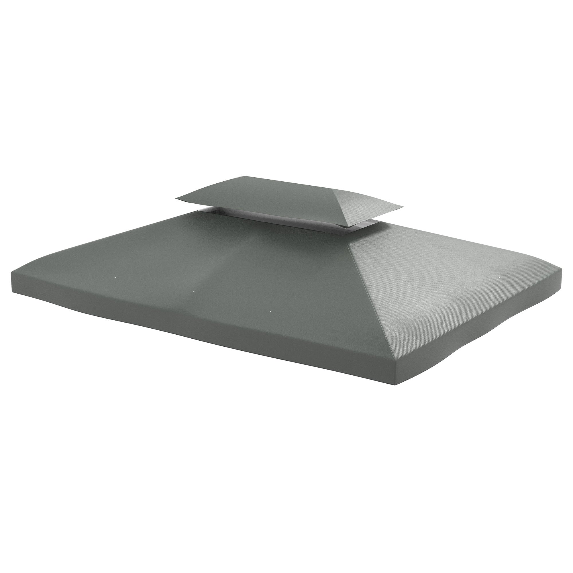 Replacement Roof for Metal Pavilion 3x4m Water-Resistant Pavilion Roof with Double Roof, Replacement Cover for Garden Pavilion Party Tent Gazebo Polyester Dark Grey