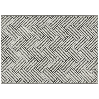 Living Room Rug 200 x 140 cm Short Pile Rug, Machine Washable, Hypoallergenic, for Living Room, Bedroom, Office, Light Gray