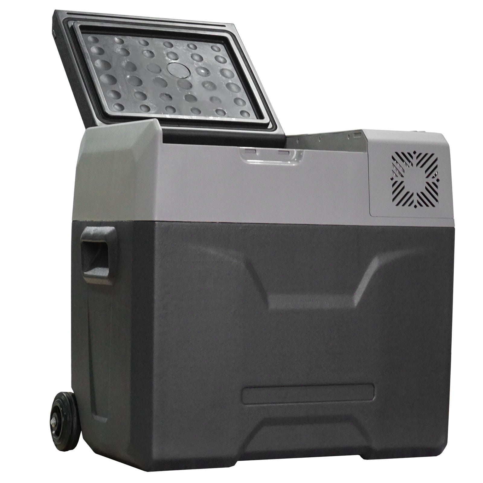 50 Liter Compressor Cooler Electric Cooler up to -20°C Mini Fridge with ECO Mode Connection Cooling Function, Freezer Box 12/230 Volts for Car Truck, Boat, Gray