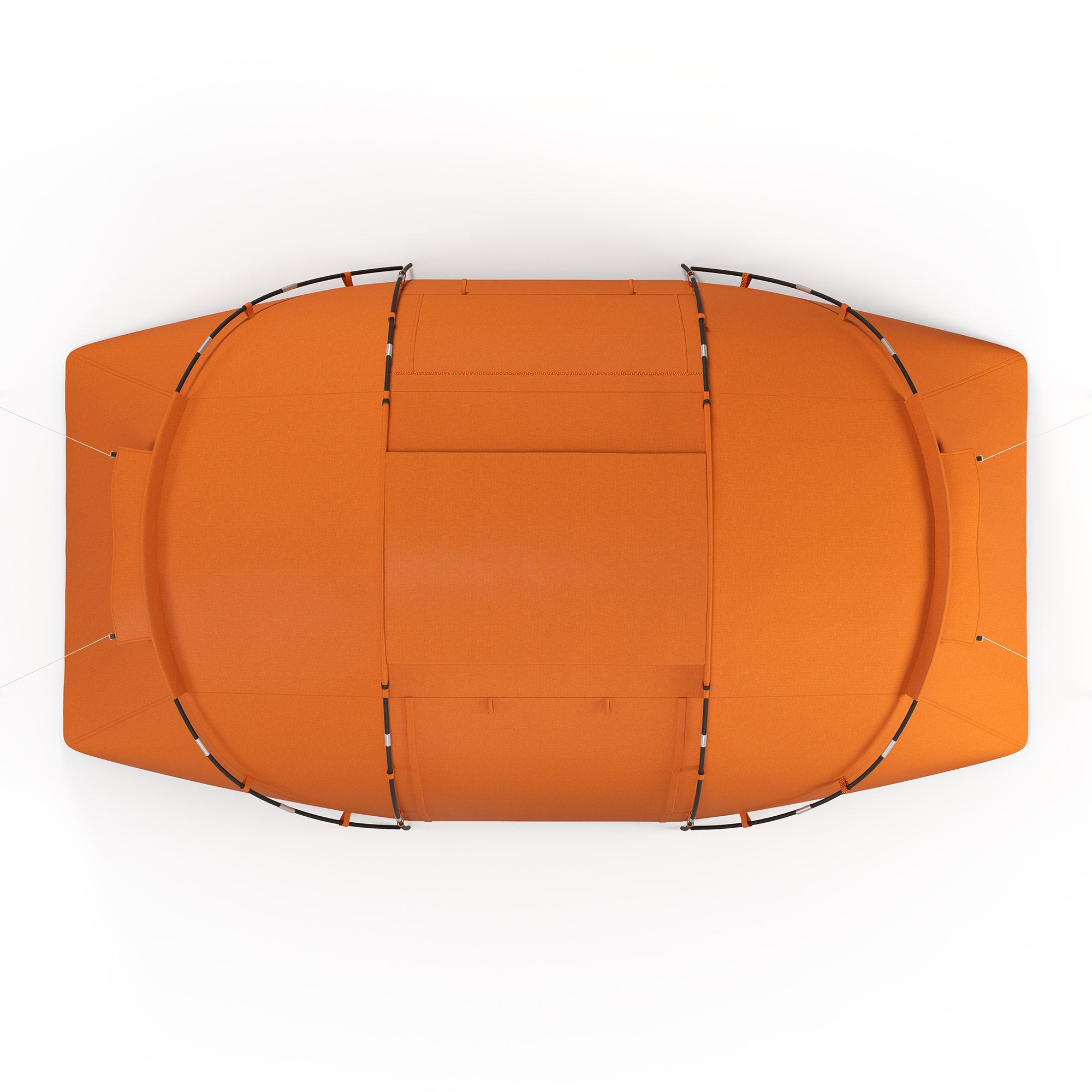 Tunnel Tent for 4–6 People – Waterproof 2000mm Family Camping Tent with Groundsheet and Entrance, Ideal for Travel, Trekking & Garden – Orange