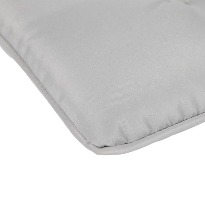 Set of 4 Padded Garden Chair Cushions Outdoor Seat Cushions 4 cm Padding Polyester Fabric 43L x 41W cm Light Grey