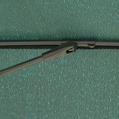 Terrace Umbrella Ø250 cm Garden Umbrella with Adjustable Angle 18 Ribs and Crank Waterproof Parasol for Patio Terrace Green