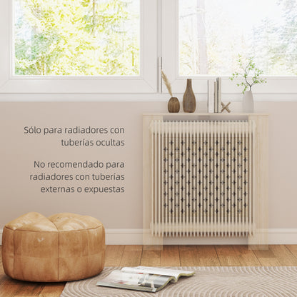 Radiator Cover MDF Radiator Cover 78x19x82 cm Radiator Cover for Living Room Bedroom Hallway Oak