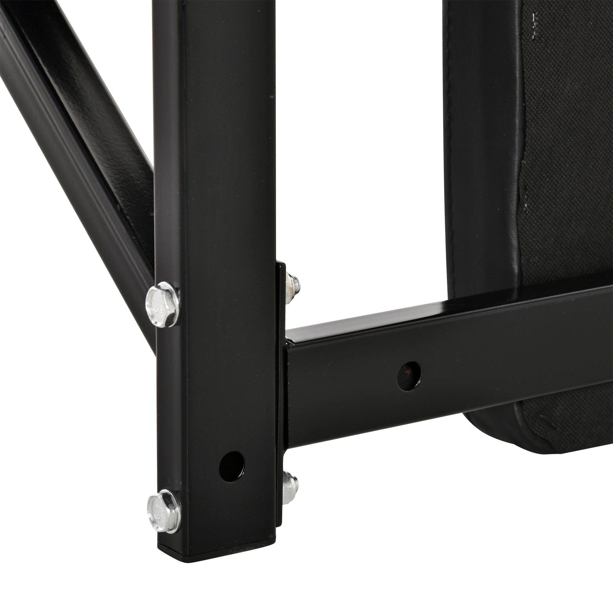 Wall Mounted Pull Up Bar with Adjustable Arms for Pull-Ups Push-ups and Crossfit at Home 70x53-63x48 cm Black