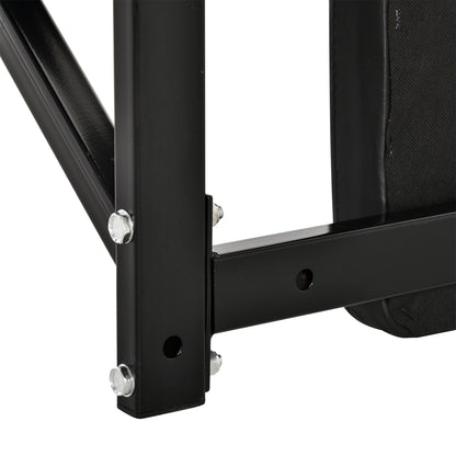 Wall Mounted Pull Up Bar with Adjustable Arms for Pull-Ups Push-ups and Crossfit at Home 70x53-63x48 cm Black