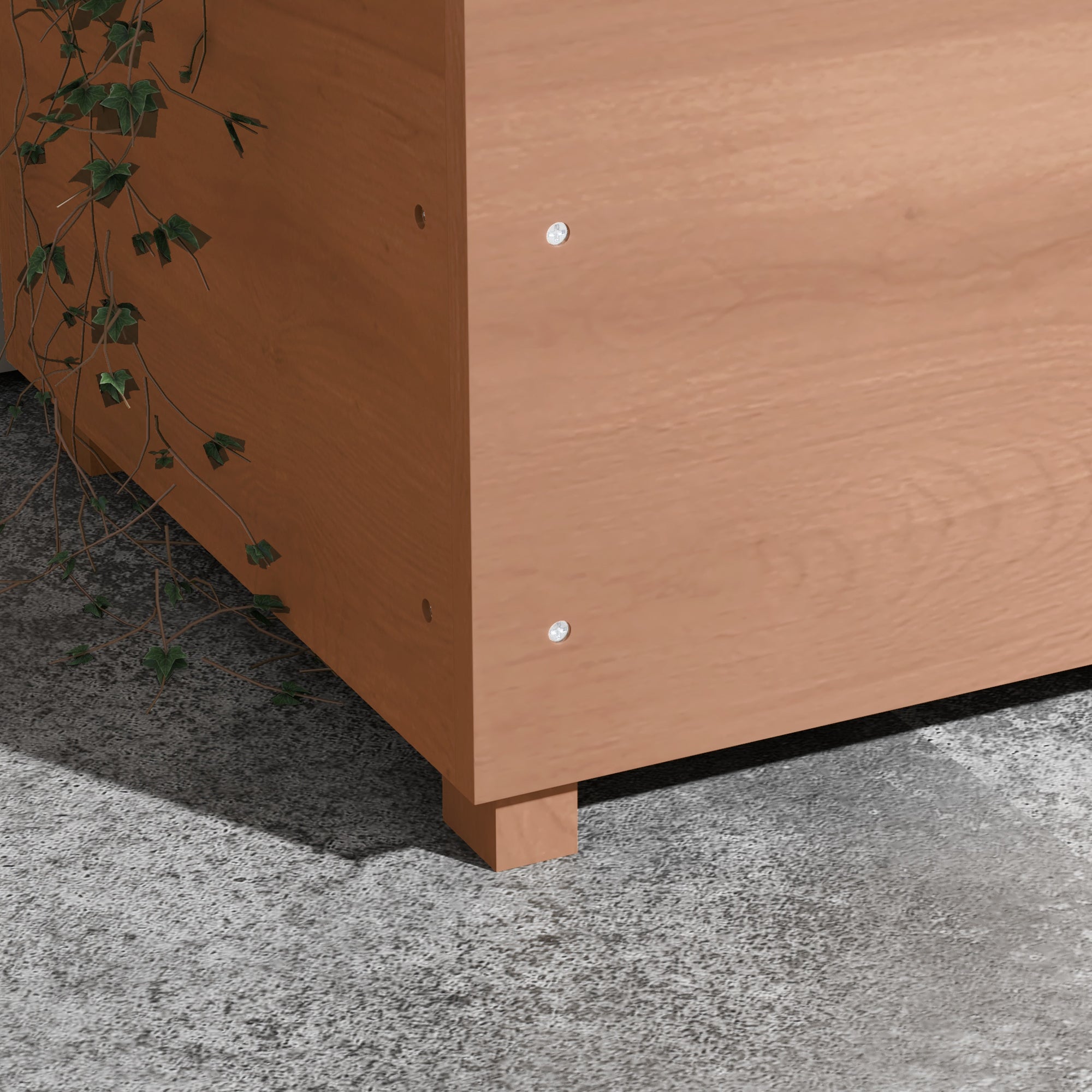 Planter with Trellis and Roof in Spruce Wood, Outdoor Planter with Drainage Holes, 112x41x180 cm, Brown