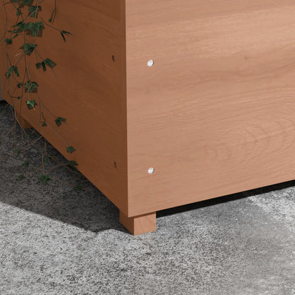 Planter with Trellis and Roof in Spruce Wood, Outdoor Planter with Drainage Holes, 112x41x180 cm, Brown