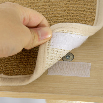 Cat Litter Box Furniture with 2 Doors Cat Litter Cabinet with Soft Cushion Bed 3 Platforms and Sisal Posts 107x54x70 cm Oak