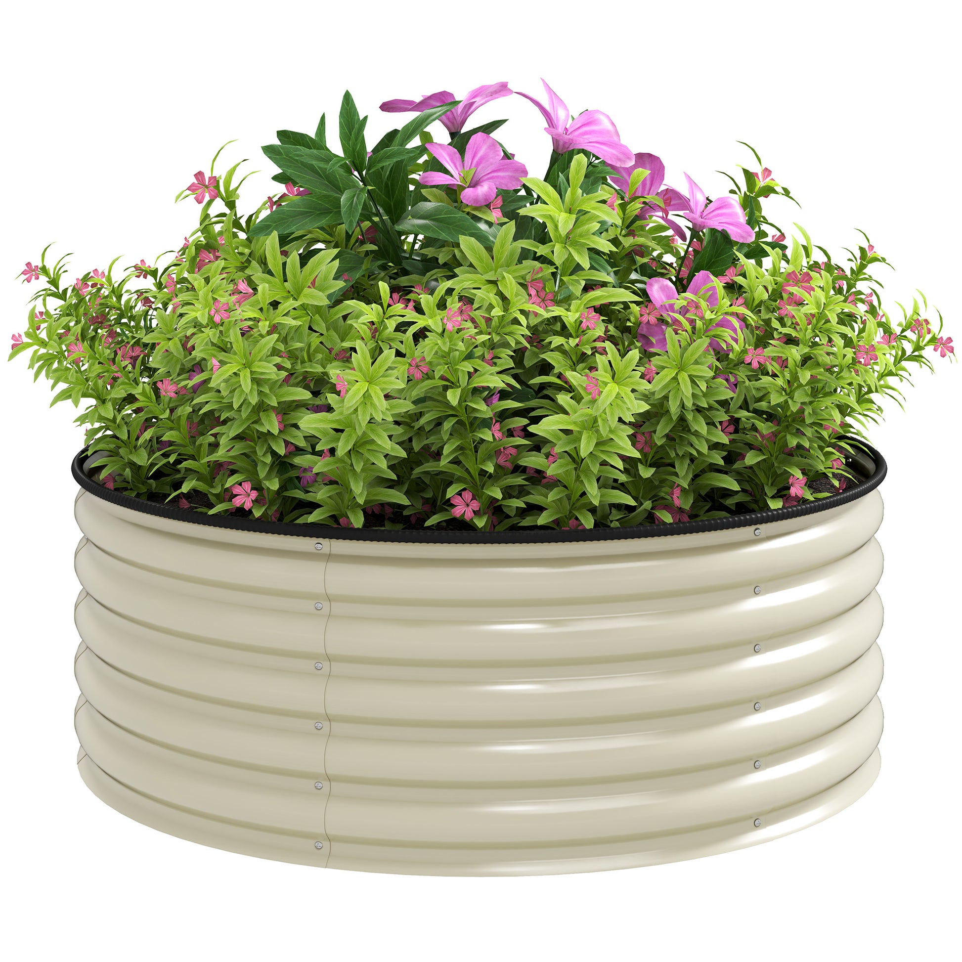Steel Raised Bed, Plant Bed Greenhouse Garden Bed Stackable Planter Interchangeable Plant Box 120x120x43cm Vegetable Bed for Garden Balcony Terrace, Planter for Flowers, Plants