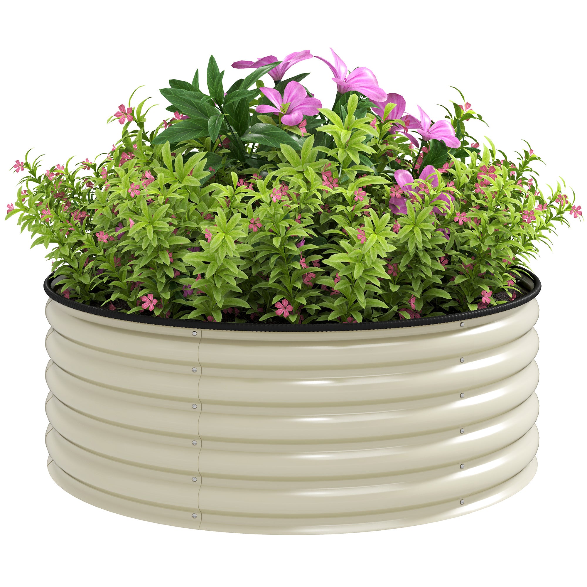 Steel Raised Bed, Plant Bed Greenhouse Garden Bed Stackable Planter Interchangeable Plant Box 120x120x43cm Vegetable Bed for Garden Balcony Terrace, Planter for Flowers, Plants