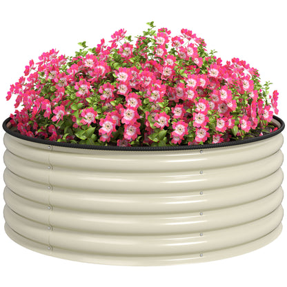 Steel Raised Bed, Plant Bed Greenhouse Garden Bed Stackable Planter Interchangeable Plant Box 120x120x43cm Vegetable Bed for Garden Balcony Terrace, Planter for Flowers, Plants