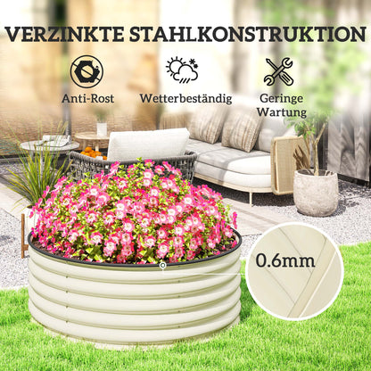 Steel Raised Bed, Plant Bed Greenhouse Garden Bed Stackable Planter Interchangeable Plant Box 120x120x43cm Vegetable Bed for Garden Balcony Terrace, Planter for Flowers, Plants