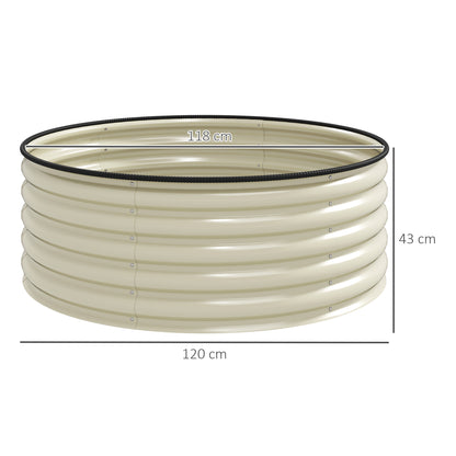 Steel Raised Bed, Plant Bed Greenhouse Garden Bed Stackable Planter Interchangeable Plant Box 120x120x43cm Vegetable Bed for Garden Balcony Terrace, Planter for Flowers, Plants