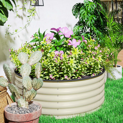 Steel Raised Bed, Plant Bed Greenhouse Garden Bed Stackable Planter Interchangeable Plant Box 120x120x43cm Vegetable Bed for Garden Balcony Terrace, Planter for Flowers, Plants