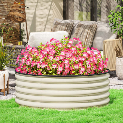 Steel Raised Bed, Plant Bed Greenhouse Garden Bed Stackable Planter Interchangeable Plant Box 120x120x43cm Vegetable Bed for Garden Balcony Terrace, Planter for Flowers, Plants