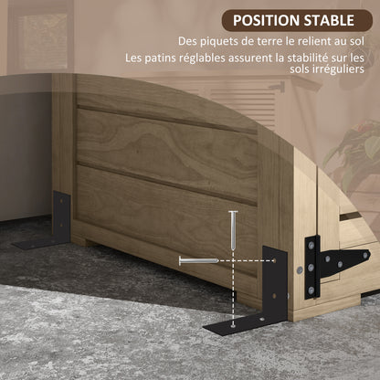 Garden Tool Storage Shed with 2 Shelves Natural Wood Bitumen Roof Louvered Doors Lockable 75 x 50 x 118