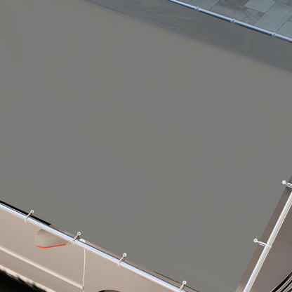 Replacement Canopy Cover for 3 x 6m Carport Car Awning Replacement Tarp with 48 White Ball Bungees (cover only, frame not included)