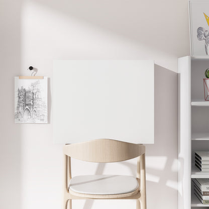 Wall-Mounted Folding Desk Space-Saving with Shelves, for Study, Living Room, and Office, in Chipboard and MDF, 60x21.5x50 cm, White