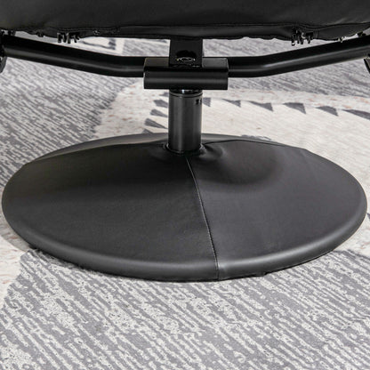 Recliner Chair with Ottoman, TV Recliner, TV Chair with Reclining Function, Swivel Upholstered Chair for Living Room, Bedroom, up to 160 kg, Faux Leather, Black