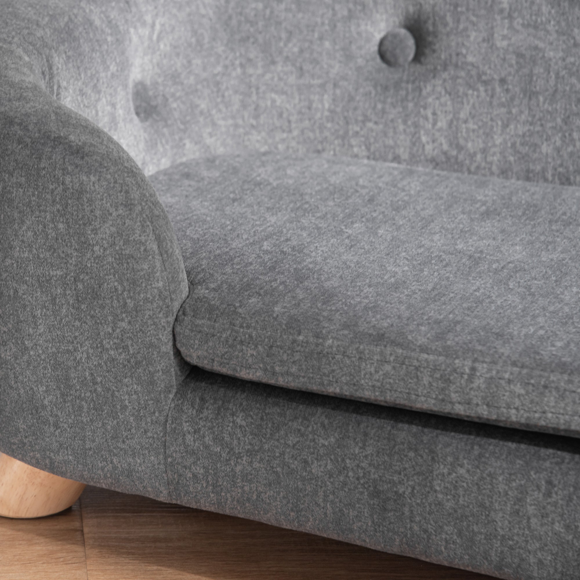 Pet Sofa Dog Mat Dog Bed Dog Couch Cat Sofa with Pillow Back Pocket Plush Foam Pine Wood Dark Grey 70 x 47 x 30 cm