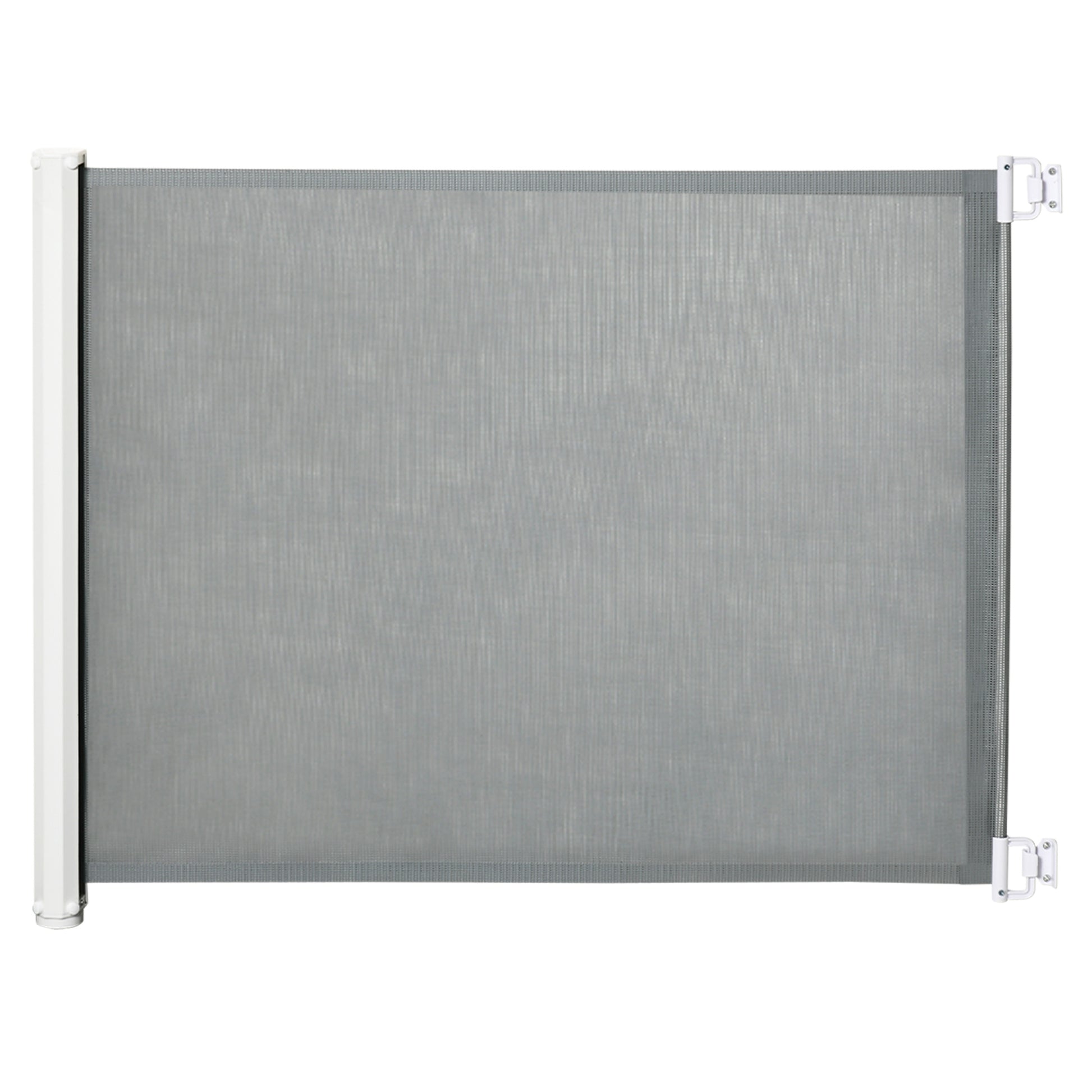 Dog Door Guard Stair Guard Safety Partition Partition Door Guard Stair Guard Extendable Stair Guard Roller Blind Roller Retractable Plastic Gray 115 x 82.5 cm