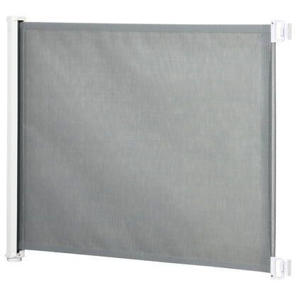 Dog Door Guard Stair Guard Safety Partition Partition Door Guard Stair Guard Extendable Stair Guard Roller Blind Roller Retractable Plastic Gray 115 x 82.5 cm