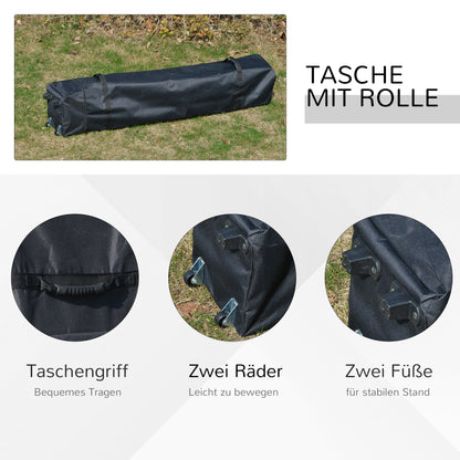 Pavilion approx. 3x3m, Waterproof Stable Winterproof Pop-up Folding Pavilion, UV Protection, Foldable Party Tent, Garden Tent with Bag, Garden Pavilion for Camping Garden, Black