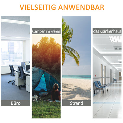 Folding Camping Bed for 2 People Double Camp Bed with Carry Bag Supports up to 136 kg Steel Oxford Blue+Black 193 x 125 x 40 cm