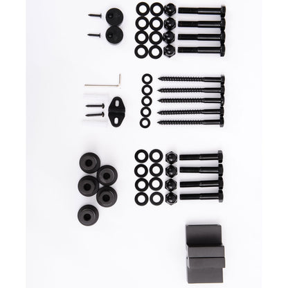 200 cm Sliding Door Hardware Kit for Wooden Door Accessories Rail Guide with Screws Max Load 90 kg Carbon Steel Brown