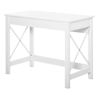 Modern Style Desk Easy to Assemble Computer Desk for Office Bedroom Study 105x50x76 cm White