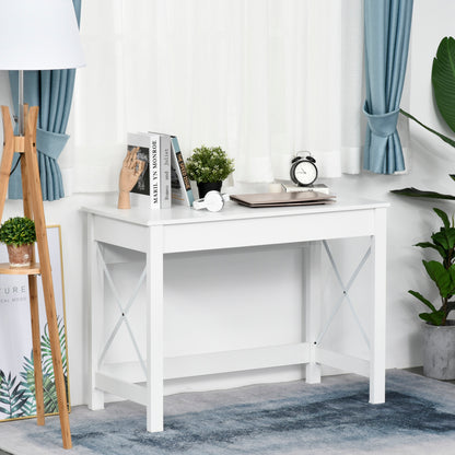 Modern Style Desk Easy to Assemble Computer Desk for Office Bedroom Study 105x50x76 cm White