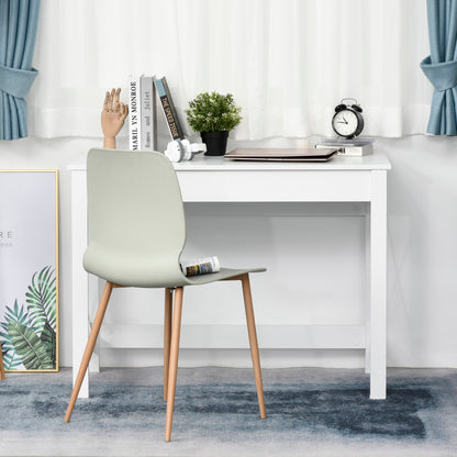 Modern Style Desk Easy to Assemble Computer Desk for Office Bedroom Study 105x50x76 cm White