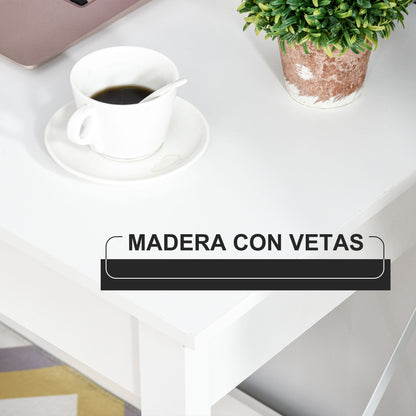 Modern Style Desk Easy to Assemble Computer Desk for Office Bedroom Study 105x50x76 cm White