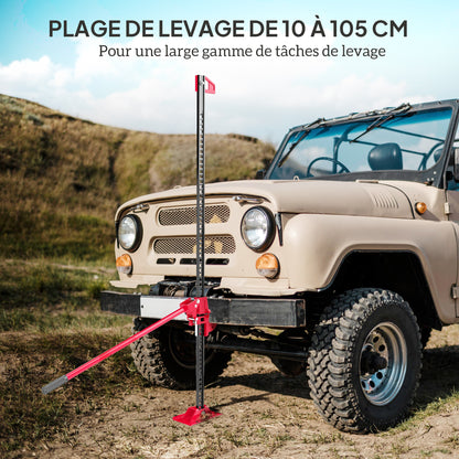 All-terrain farm jack for ATV 4x4, jack for vehicle with max load of 3000 kg, lifting height 11-135 cm, for car truck SUV, red