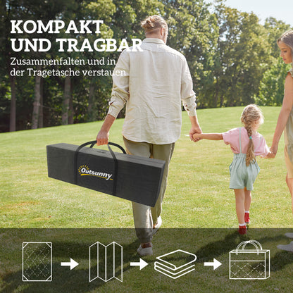 Outdoor Carpet Robust Weatherproof Outdoor Carpet, Foldable Carpet with Boho Style, Outdoor Carpet for Living Room Balcony Garden Terrace Bathroom Hallway Kitchen, 548 x 274 cm Black+White